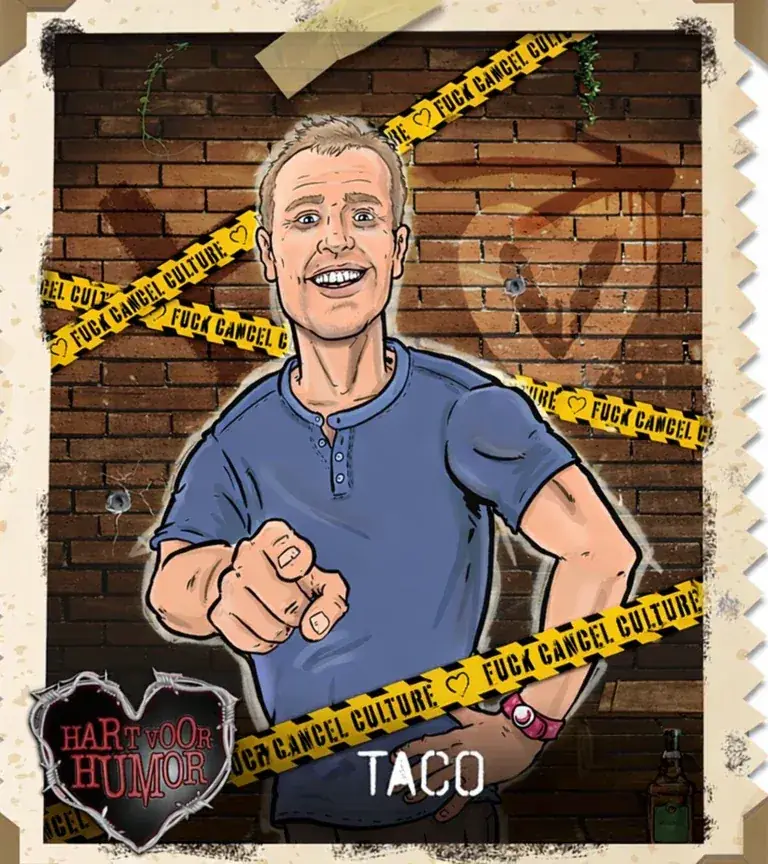 Poster van Taco voor Hart voor Humor.