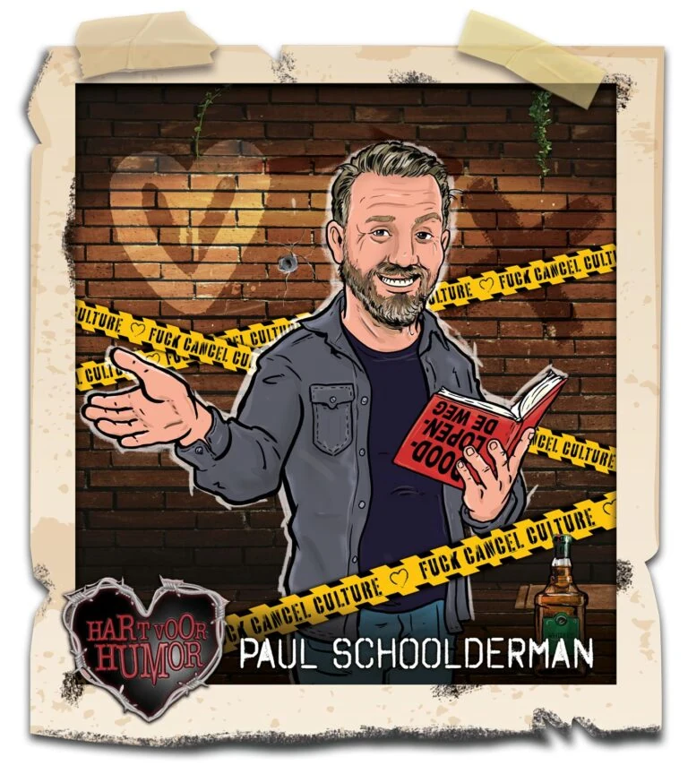 Poster van Paul Schoolderman voor Hart voor Humor.
