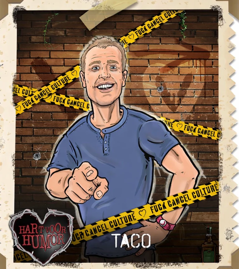 Poster van Taco voor Hart voor Humor.