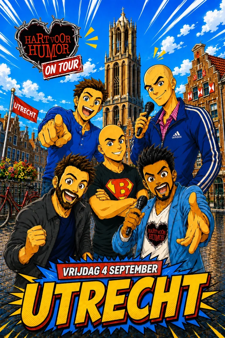 Flyer van Utrecht: Hart voor Humor on Tour (Try Out!) · Utrecht · vrijdag 4 september