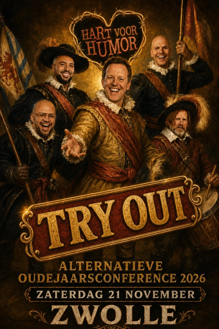 Flyer van Zwolle Alternatieve Oudejaars Conference Try Out · Zwolle · zaterdag 21 november